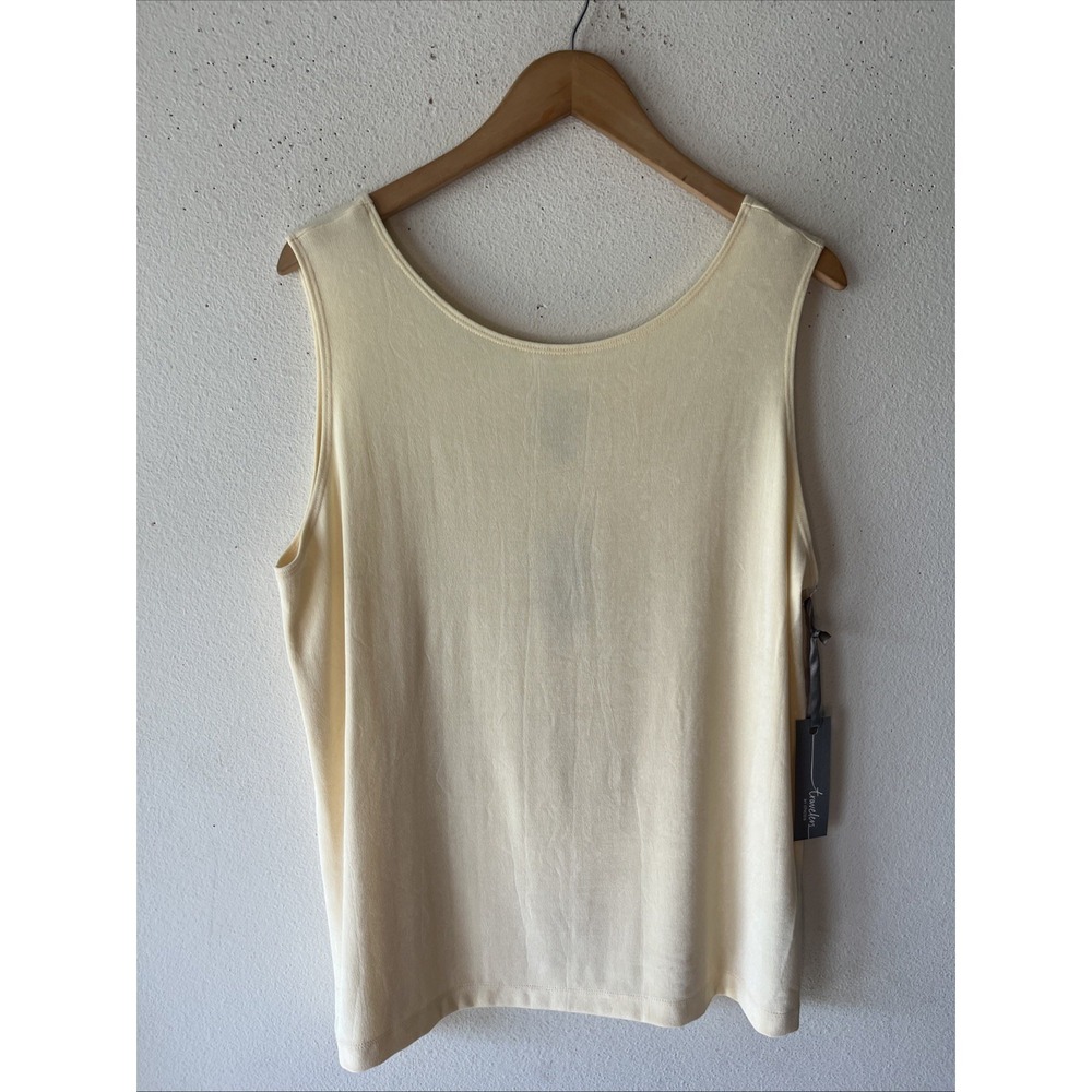 Chicos Travelers Essential Yellow Sleeveless Reversible Tank Top Stretchy New XL